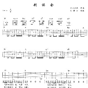 别误会 吉他谱 零点乐队 零点乐队 零点乐队