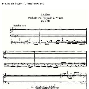 Prelude and Fugue in C Minor BWV 549 管风琴谱