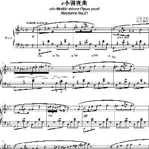 c小调夜曲 钢琴谱