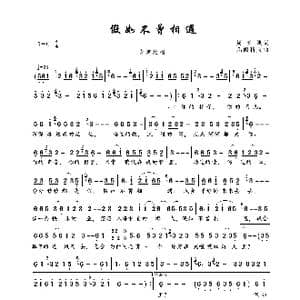 假如不曾相遇_歌曲简谱_词曲:周亚岚 凡间精灵