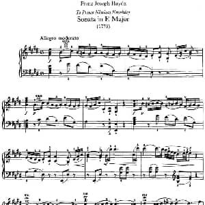 海顿 钢琴奏鸣曲 Hob XVI 22 in E major 钢琴谱 海顿