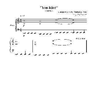 You Idiot 钢琴谱