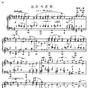 中国旋律 10 森林冥想 钢琴谱 傣族民歌 张朝改编