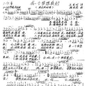 有一个梦想真好_歌谱投稿_词曲:王东明 张艺军