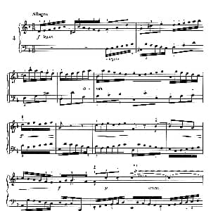 二部创意曲 No.4 钢琴谱 巴赫 巴赫