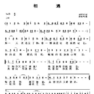 相遇_通俗唱法乐谱_词曲:司传和 孙向岭