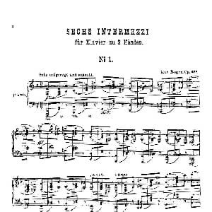 Six Intermezzi Op.45 钢琴谱 马克斯 雷格