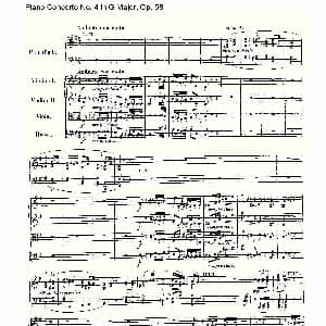 Ｇ大调钢琴第四协奏曲 Op.58 第二乐章 钢琴谱 路德维西 冯 贝多芬