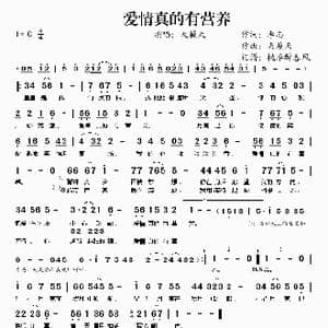 爱情真的有营养_歌谱投稿_词曲:李志 天籁天