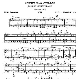 贝多芬钢琴小品 钢琴谱 贝多芬