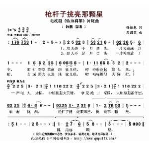 枪杆子挑亮那颗星_歌曲简谱_词曲:孙振春 马国君