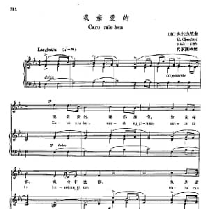 声乐教学曲库3 65我亲爱的 意大利 _外国歌谱_词曲: 焦尔达尼