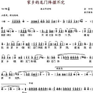 家乡的龙门阵摆不完_歌谱投稿_词曲:金砂 秦万檀