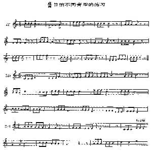 小号 6/8节拍不同音型练习曲 宋建敏