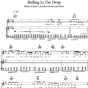 Adele Rolling In The Deep 吉他谱