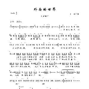 外面的世界_歌曲简谱_词曲:齐秦 齐秦