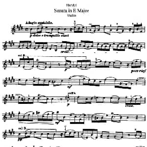 小提琴谱 | Sonata in E Major