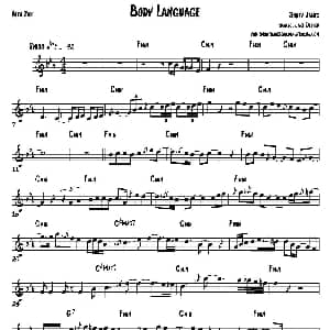 萨克斯谱 | Body Language 中音萨克斯