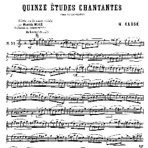 萨克斯谱 | Klose Etudes Chantantes Pour Saxophone 练习曲之十四