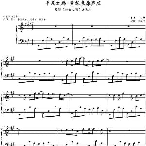 平凡之路 钢琴谱 朴树作曲 金龙鱼