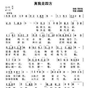 真我走四方_民歌简谱_词曲:石作良 武俊毅