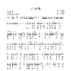 小白杨_歌谱投稿_词曲:梁上泉 士心