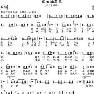 风吹油菜花_民歌简谱_词曲:杜建军 邹兴淮