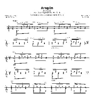 Albeniz Aragon 吉他谱 ​伊萨克 阿尔贝尼斯