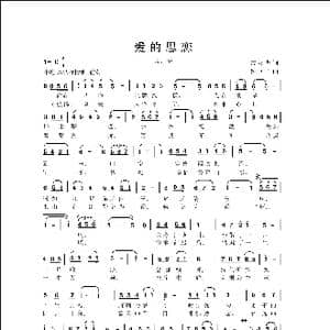爱的思恋_歌曲简谱_词曲:宋秀华 侯卫国