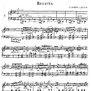 Mazurkas Op.7 钢琴谱 肖邦 chopin