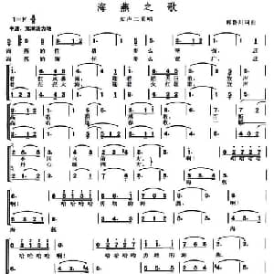 海燕之歌_合唱歌谱_词曲:郭鲁川 郭鲁川