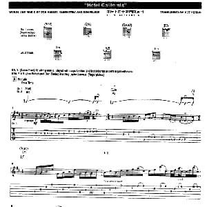 加洲旅馆 吉他谱 老鹰乐队