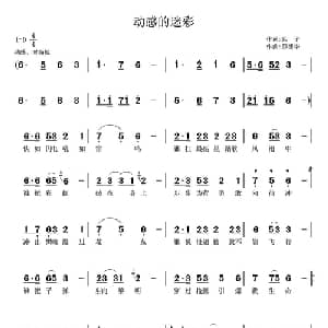 动感的迷彩_通俗唱法乐谱_词曲:兵子 彭德华