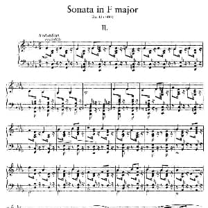 Piano Sonata in F Maj Op 12 钢琴谱 简 西贝柳斯