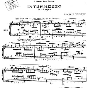 Intermezzo No.3 in A flat Major 钢琴谱 弗朗西斯 普朗克