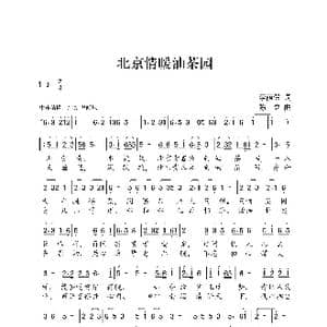 北京情暖油茶园_歌曲简谱_词曲:李荫保 陈立