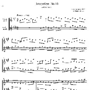 萨克斯谱 | Inventions 巴赫15首创意曲 二重奏—10