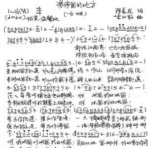 梦停留的地方_歌谱投稿_词曲:陈善友 朱加农