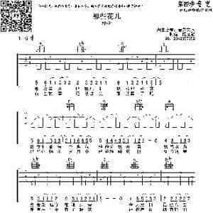 那些花儿_歌曲简谱
