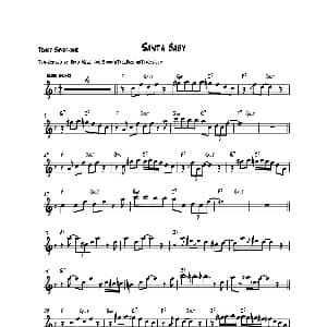 萨克斯谱 | Santa Baby 次中音萨克斯
