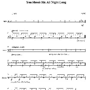 You Shook Me All Night Long 鼓谱