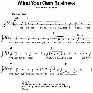 蓝调音乐:Mind Your Own Business_外国歌谱