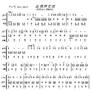 拔根芦柴花_歌曲简谱