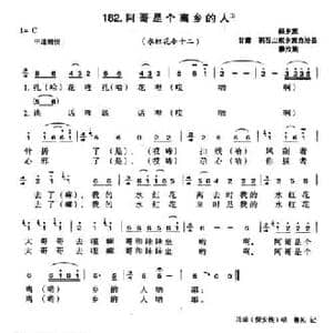 阿哥是个离乡的人_民歌简谱