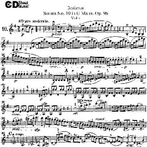 小提琴谱 | Violin Sonata No.10 in G Major Op.96