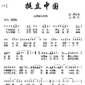 挺立中国_歌曲简谱_词曲:李小军 栾凯