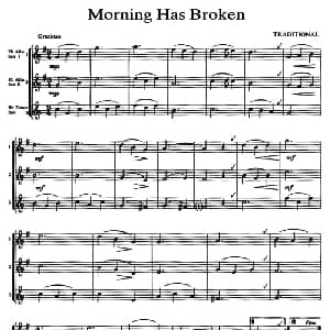 萨克斯谱 | Morning Has Broken 三重奏