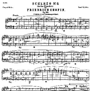 E大调钢琴谐谑曲Op.54 钢琴谱 肖邦