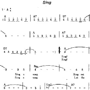 Sing 美国 _外国歌谱