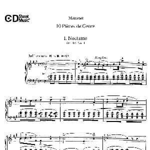 Dix Pièces de Genre Op.10 钢琴谱 朱尔斯 埃米尔 马斯涅